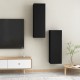 2 db fekete forgácslap tv-szekrény 30,5 x 30 x 90 cm 2 db fekete forgácslap tv-szekrény 30,5 x 30 x 90 cm