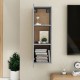 Betonszürke forgácslap tv-szekrény 30,5 x 30 x 90 cm Betonszürke forgácslap tv-szekrény 30,5 x 30 x 90 cm