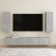 Betonszürke forgácslap tv-szekrény 30,5 x 30 x 90 cm Betonszürke forgácslap tv-szekrény 30,5 x 30 x 90 cm