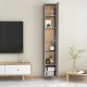 2 db betonszürke forgácslap tv-szekrény 30,5 x 30 x 90 cm