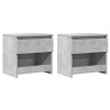 2 db betonszürke szerelt fa éjjeliszekrény 40 x 30 x 39 cm
