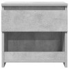 2 db betonszürke szerelt fa éjjeliszekrény 40 x 30 x 39 cm