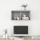 Betonszürke falra szerelhető forgácslap tv-szekrény 37x37x72 cm Betonszürke falra szerelhető forgácslap tv-szekrény 37x37x72 cm