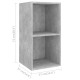 Betonszürke falra szerelhető forgácslap tv-szekrény 37x37x72 cm Betonszürke falra szerelhető forgácslap tv-szekrény 37x37x72 cm