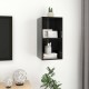 Magasfényű fekete forgácslap fali tv-szekrény 37 x 37 x 72 cm Magasfényű fekete forgácslap fali tv-szekrény 37 x 37 x 72 cm