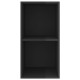 Magasfényű fekete forgácslap fali tv-szekrény 37 x 37 x 72 cm Magasfényű fekete forgácslap fali tv-szekrény 37 x 37 x 72 cm