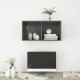 Magasfényű szürke forgácslap fali tv-szekrény 37 x 37 x 72 cm Magasfényű szürke forgácslap fali tv-szekrény 37 x 37 x 72 cm
