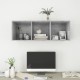 Betonszürke falra szerelhető forgácslap tv-szekrény 37x37x107cm Betonszürke falra szerelhető forgácslap tv-szekrény 37x37x107cm