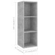 Betonszürke falra szerelhető forgácslap tv-szekrény 37x37x107cm Betonszürke falra szerelhető forgácslap tv-szekrény 37x37x107cm