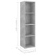 Betonszürke forgácslap fali tv-szekrény 37x37x142,5 cm Betonszürke forgácslap fali tv-szekrény 37x37x142,5 cm