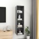 Magasfényű szürke forgácslap fali tv-szekrény 37x37x142,5 cm Magasfényű szürke forgácslap fali tv-szekrény 37x37x142,5 cm