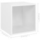 2 db fehér forgácslap tv-szekrény 37 x 35 x 37 cm 2 db fehér forgácslap tv-szekrény 37 x 35 x 37 cm