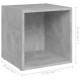 4 db betonszürke forgácslap tv-szekrény 37 x 35 x 37 cm 4 db betonszürke forgácslap tv-szekrény 37 x 35 x 37 cm