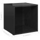 4 db magasfényű fekete forgácslap tv-szekrény 37 x 35 x 37 cm 4 db magasfényű fekete forgácslap tv-szekrény 37 x 35 x 37 cm