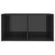 Magasfényű szürke forgácslap tv-szekrény 72 x 35 x 36,5 cm