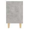 2 db betonszürke éjjeliszekrény tömör fa lábakkal 40x30x50 cm