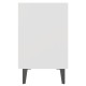2 db fehér éjjeliszekrény fém lábakkal 40 x 30 x 50 cm