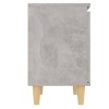 2 db betonszürke éjjeliszekrény tömör fa lábakkal 40x30x50 cm