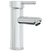 Fehér szerelt fa mosdószekrény beépített mosdókagylóval