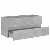 Betonszürke szerelt fa mosdószekrény beépített mosdókagylóval Betonszürke szerelt fa mosdószekrény beépített mosdókagylóval