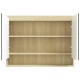 Fehér és tölgy mdf tükrös fürdőszobaszekrény 80 x 15 x 60 cm