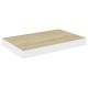 4 db fehér-tölgyszínű mdf lebegő fali polc 40 x 23,5 x 3,8 cm 4 db fehér-tölgyszínű mdf lebegő fali polc 40 x 23,5 x 3,8 cm