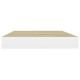 4 db fehér-tölgyszínű mdf lebegő fali polc 40 x 23,5 x 3,8 cm 4 db fehér-tölgyszínű mdf lebegő fali polc 40 x 23,5 x 3,8 cm