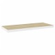 2 db fehér és tölgyszínű mdf fali polc 80 x 23,5 x 3,8 cm