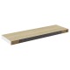 2 db fehér és tölgyszínű mdf fali polc 80 x 23,5 x 3,8 cm