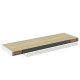 2 db fehér és tölgyszínű mdf fali polc 80 x 23,5 x 3,8 cm