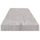 4 db betonszürke mdf lebegő fali polc 100 x 23,5 x 3,8 cm 4 db betonszürke mdf lebegő fali polc 100 x 23,5 x 3,8 cm