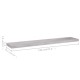 2 db betonszürke mdf lebegő fali polc 120 x 23,5 x 3,8 cm 2 db betonszürke mdf lebegő fali polc 120 x 23,5 x 3,8 cm