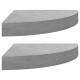 2 db betonszürke mdf fali sarokpolc 35 x 35 x 3,8 cm 2 db betonszürke mdf fali sarokpolc 35 x 35 x 3,8 cm