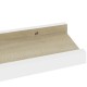 2 db fehér és sonoma-tölgy színű fali polc 40 x 9 x 3 cm