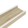 4 db fehér és sonoma tölgy színű fali polc 80 x 9 x 3 cm