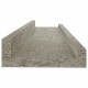 2 db betonszürke fali polc 40 x 9 x 3 cm