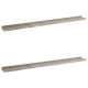 2 db betonszürke fali polc 100 x 9 x 3 cm