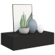 2 db fekete falra szerelhető fiókos polc 40 x 23,5 x 10 cm
