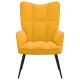 Mustársárga bársony pihenőszék