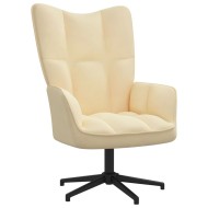 Krémfehér bársony pihenőszék