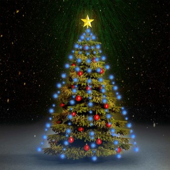 150 led-es kék karácsonyi fényháló 150 cm