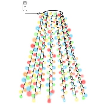 150 led-es színes karácsonyi fényháló 150 cm