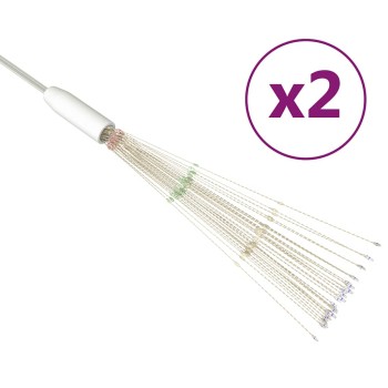 2 db kültéri karácsonyi többszínű tűzijátéklámpa 280 led 20 cm