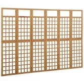 6 paneles tömör fenyőfa térelválasztó/lugasrács 242,5 x 180 cm 6 paneles tömör fenyőfa térelválasztó/lugasrács 242,5 x 180 cm