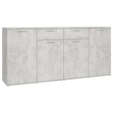 Betonszürke szerelt fa tálalószekrény 160 x 36 x 75 cm Betonszürke szerelt fa tálalószekrény 160 x 36 x 75 cm