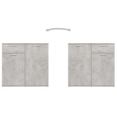 Betonszürke szerelt fa tálalószekrény 160 x 36 x 75 cm Betonszürke szerelt fa tálalószekrény 160 x 36 x 75 cm