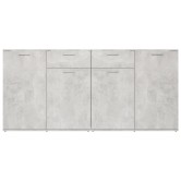 Betonszürke szerelt fa tálalószekrény 160 x 36 x 75 cm Betonszürke szerelt fa tálalószekrény 160 x 36 x 75 cm