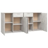 Betonszürke szerelt fa tálalószekrény 160 x 36 x 75 cm Betonszürke szerelt fa tálalószekrény 160 x 36 x 75 cm