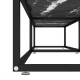 Fekete márvány színű edzett üveg tv-szekrény 180 x 40 x 40,5 cm Fekete márvány színű edzett üveg tv-szekrény 180 x 40 x 40,5 cm