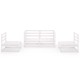 4 részes fehér tömör fenyőfa kerti ülőgarnitúra